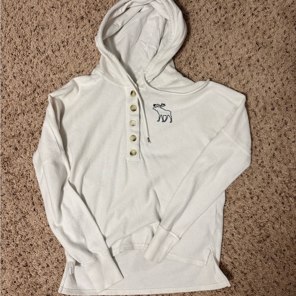 Abercrombie & Fitch Cream Hoodie - Picture 1 of 2